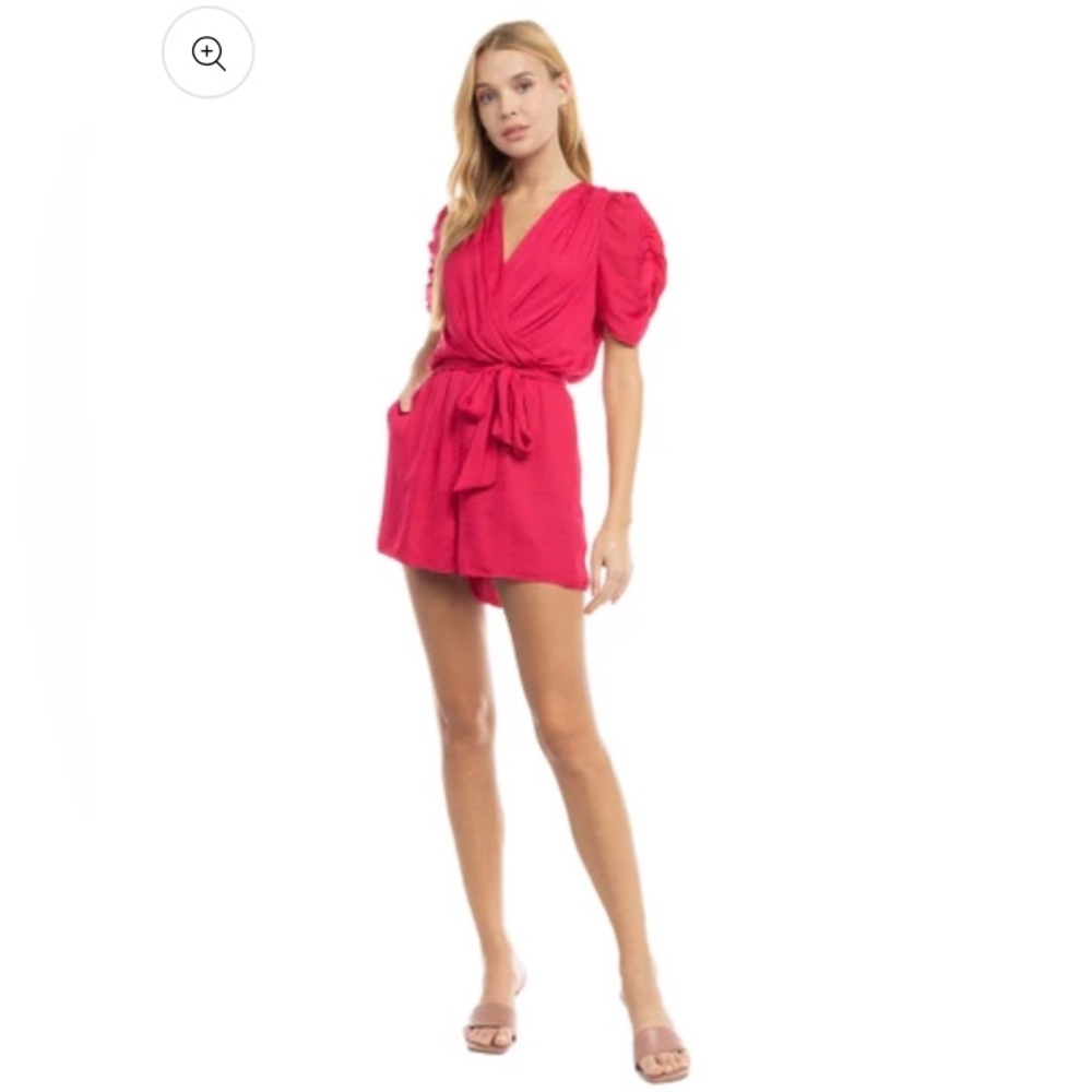 Pomegranate V Neck Romper